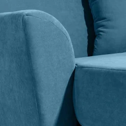 XXL Sessel in Petrol Blau & Buche Natur - Mexica