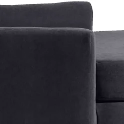 XXL Velours Sessel in Anthrazit - Renero