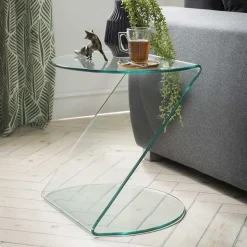 Z-Design Beistelltisch aus Sicherheitsglas - Melma