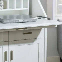 Zeitloser Sekretär Schrank in Weiß lackiert - Ballon