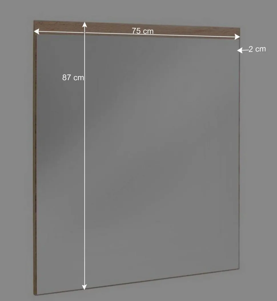 Zeitloser Wandspiegel 75x87x2 cm - Nusenia