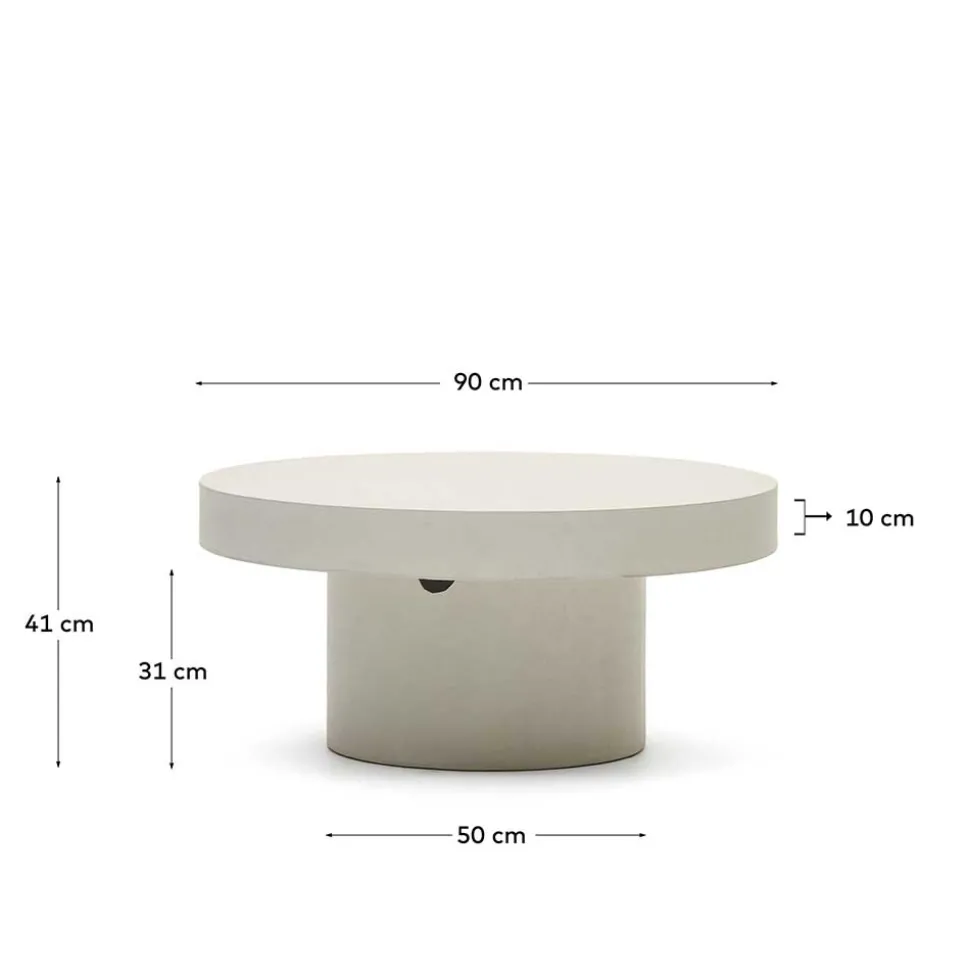 Zement Couchtisch für Drinnen und Draussen - Stonya