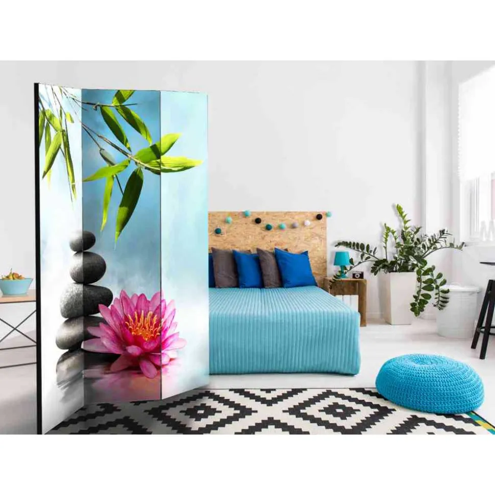 Zen Style Paravent Seerose in Pink - Adios