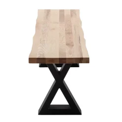 Zerreiche Esszimmerbank mit Baumkanten - Lagon