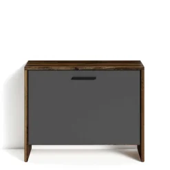 Zweifarbige Garderobenbank in Altholz Optik - Oktaria