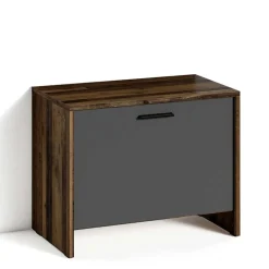 Zweifarbige Garderobenbank in Altholz Optik - Oktaria