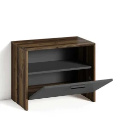 Zweifarbige Garderobenbank in Altholz Optik - Oktaria