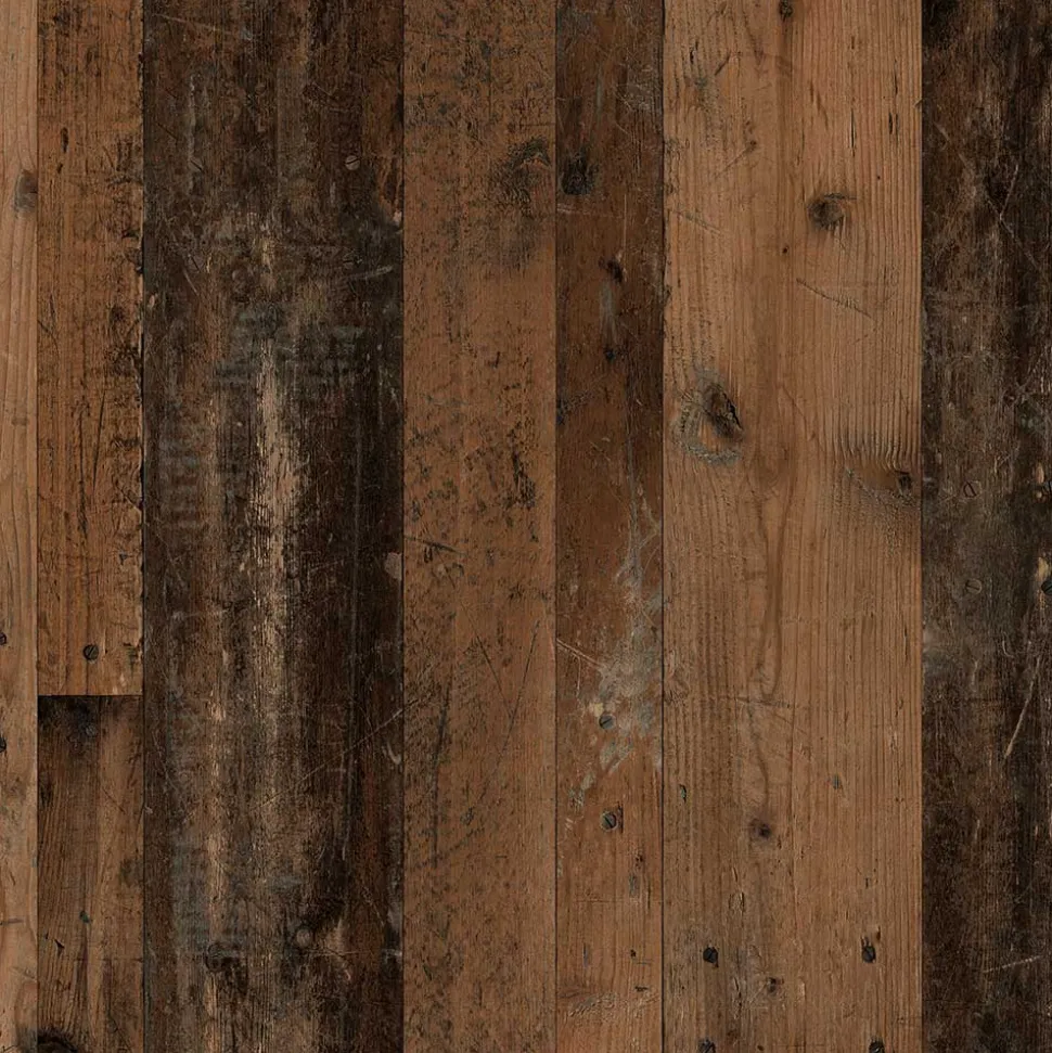 Zweifarbige Garderobenbank in Altholz Optik - Oktaria