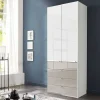Zweifarbige Kombi-Kleiderschrank 100 cm breit - Pascan