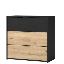 Zweifarbige Kommode in Holzoptik - Ortasta