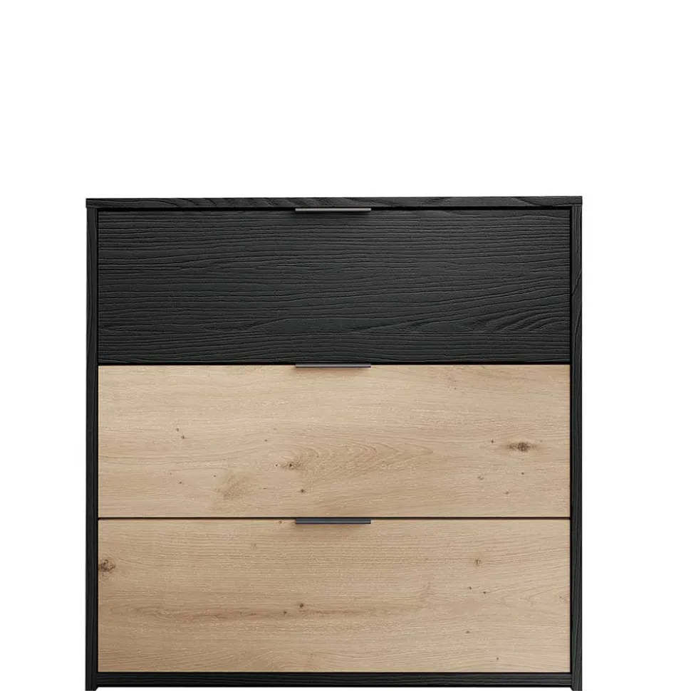 Zweifarbige Kommode in Holzoptik - Ortasta