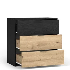 Zweifarbige Kommode in Holzoptik - Ortasta