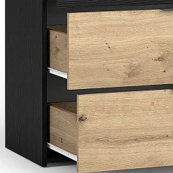 Zweifarbige Kommode in Holzoptik - Ortasta