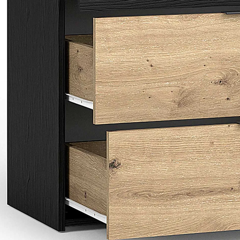 Zweifarbige Kommode in Holzoptik - Ortasta