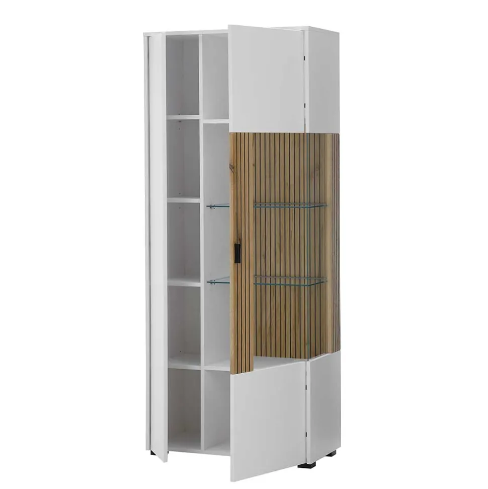 Zweifarbige Wohnzimmervitrine modern - Nenaloro