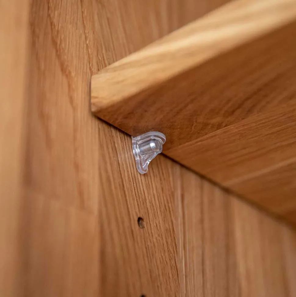 Zweifarbiger Kleiderschrank aus Eiche massiv - Agusto