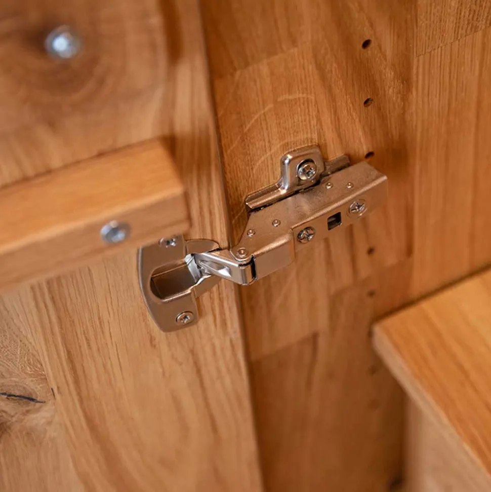 Zweifarbiger Kleiderschrank aus Eiche massiv - Agusto