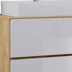 Zweifarbiger Waschplatz & Schrank - Cabarete (dreiteilig)