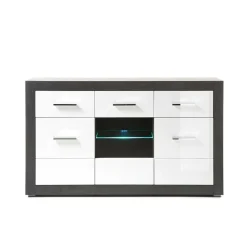 Zweifarbiges Design-Sideboard 97cm hoch - Istensa