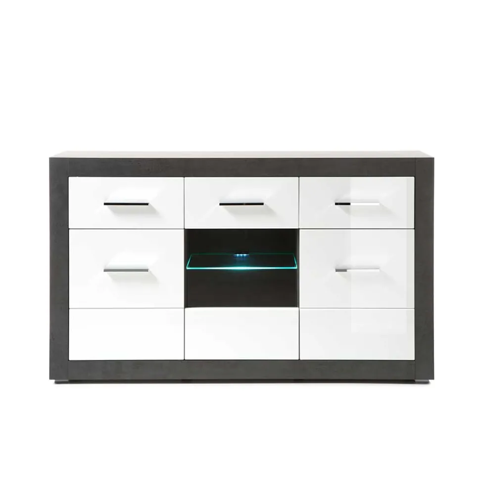 Zweifarbiges Design-Sideboard 97cm hoch - Istensa