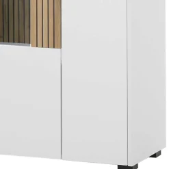 Zweifarbiges Highboard mit Glaseinsatz - Nenaloro