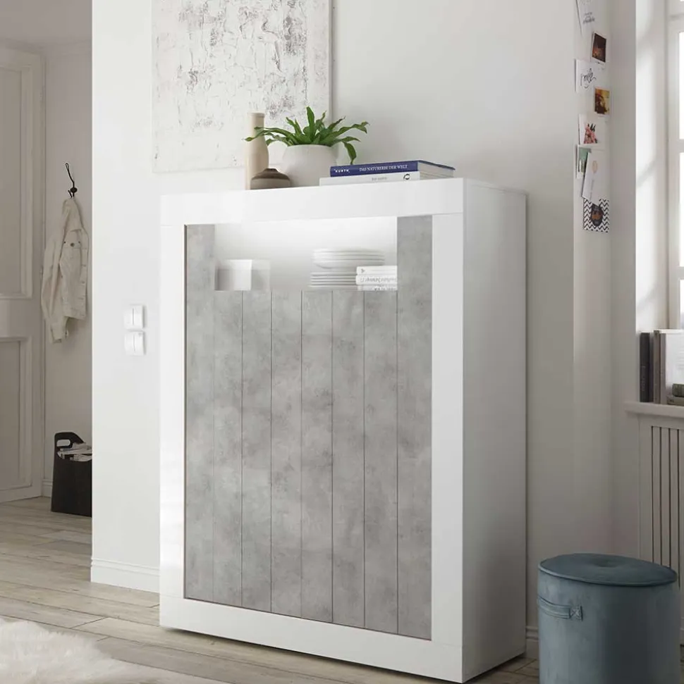 Zweifarbiges Highboard 110x144x43 - Niris