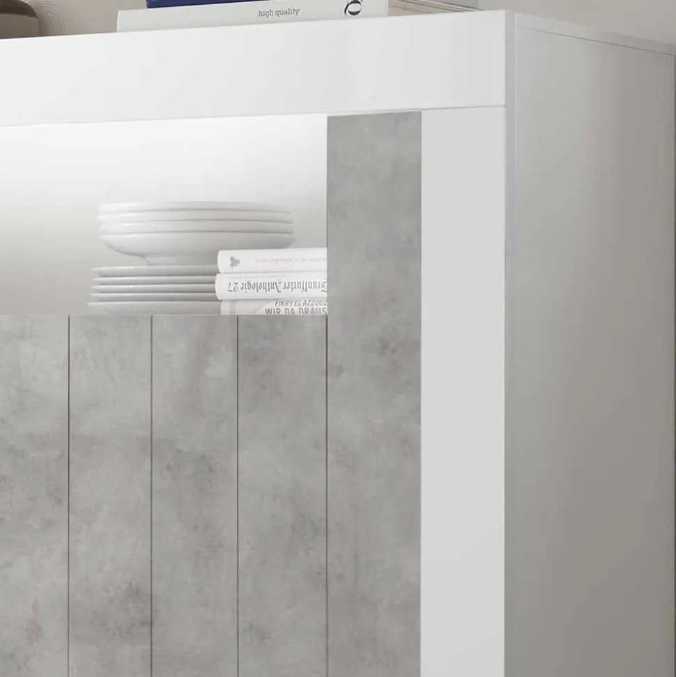 Zweifarbiges Highboard 110x144x43 - Niris