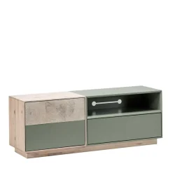 Zweifarbiges TV Board mit Gerätefach - Ajevos