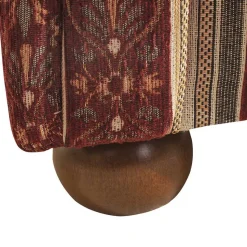 Zweisitzer Couch in Rot Braun Beige gestreift - Comi