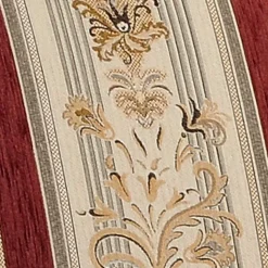 Zweisitzer Couch in Rot Braun Beige gestreift - Comi