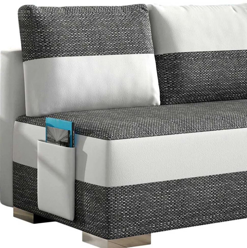 Zweisitzer Funktionscouch in Grau und Weiß - Ventry