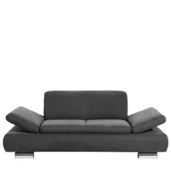 Zweisitzer Sofa aus Velours Anthrazit - Venezia