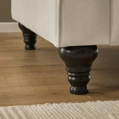 Zweisitzer Sofa in Beige & Dunkelbraun - Merandes