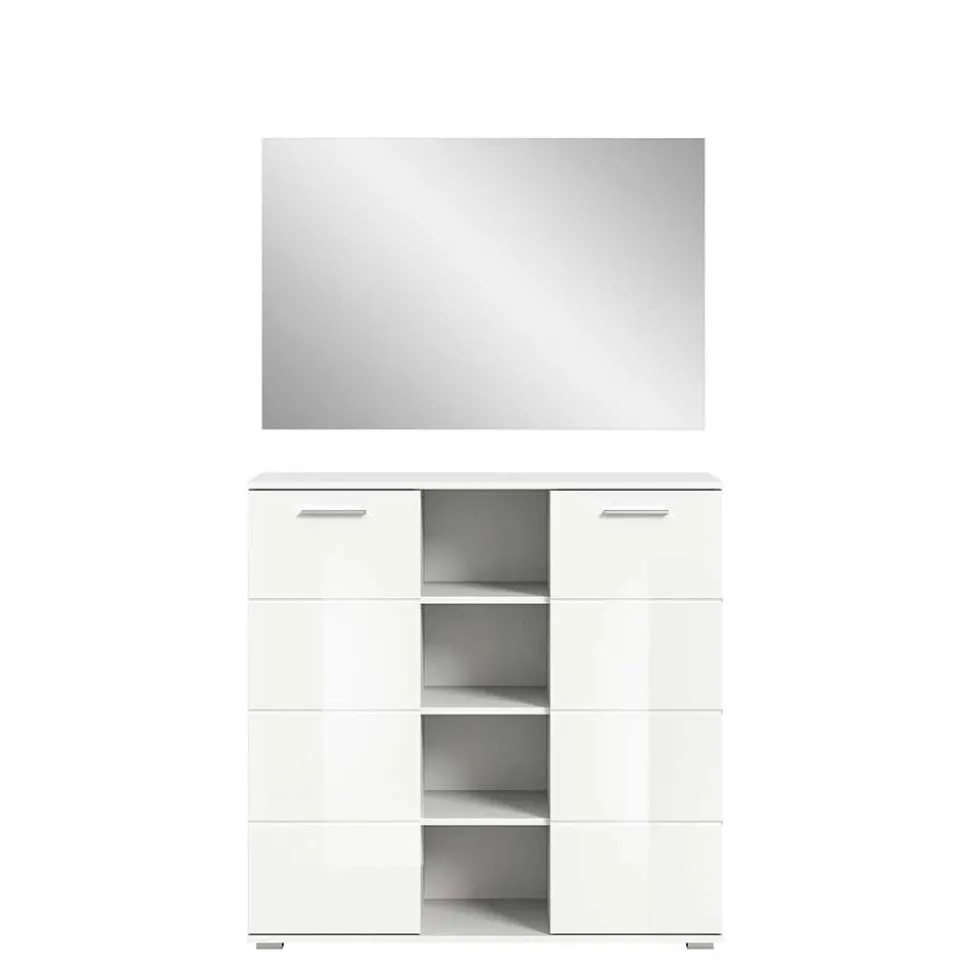 Zweiteiliges Dielenmöbel Set Hochglanz - Rugova (zweiteilig)