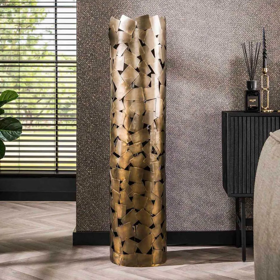 Zylindrische Stehleuchte in Bronze Antik - Motar